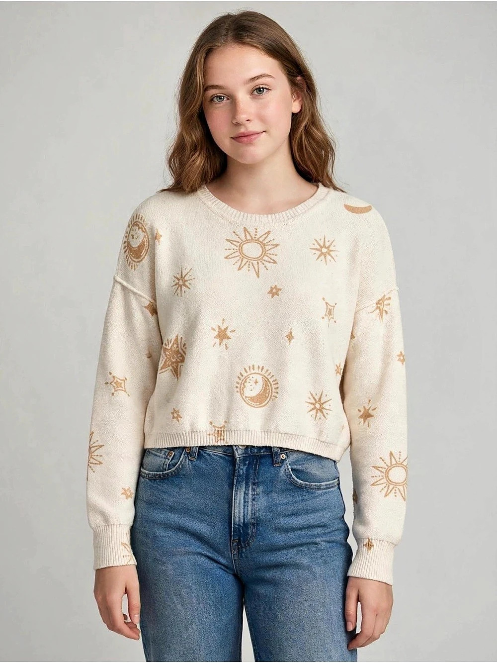 Sincerely Jules - Cropped Sweater in Cream Size Small